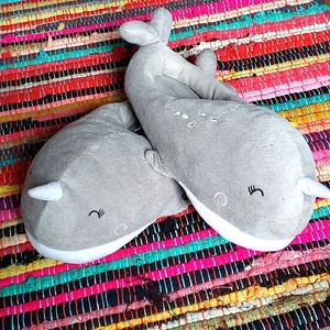 Narwhal slippers!🦄🦏🧡